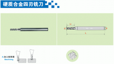 硬质合金四刃铣刀