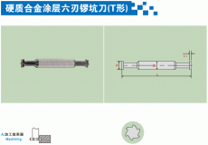 硬质合金涂层六刃锣坑刀(T形