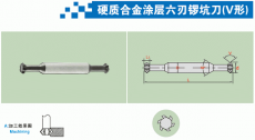 硬质合金涂层六刃锣坑刀(V形